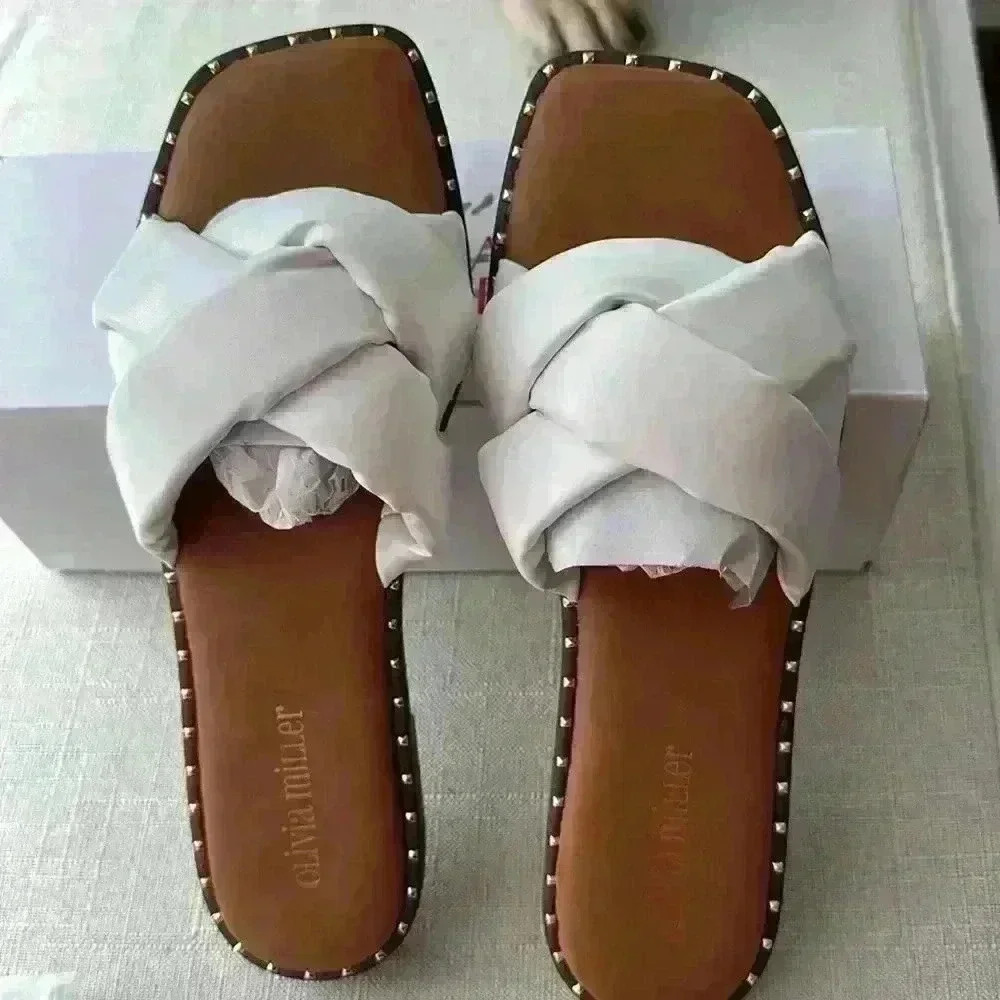 Olivia Miller Sandals outdoor slip on -Size 10-New with Box